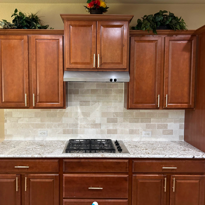 newly installed kitchen countertop