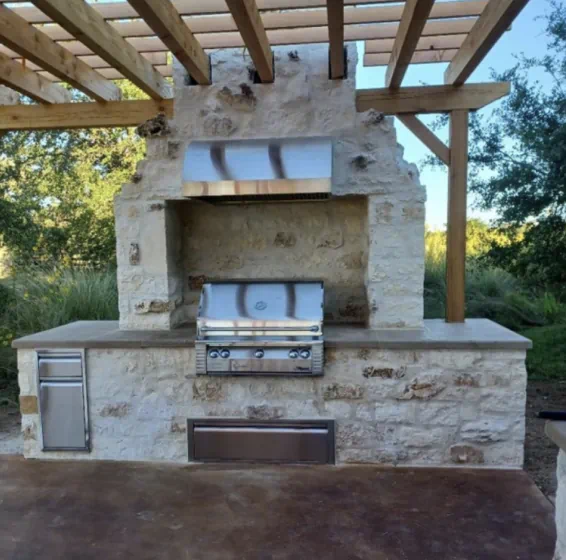 outdoor fire place